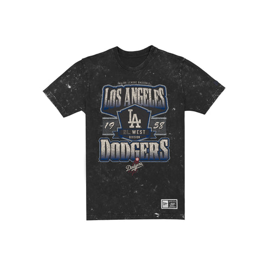 Los Angeles Dodgers Throwback Washed Graphic Black T-Shirt