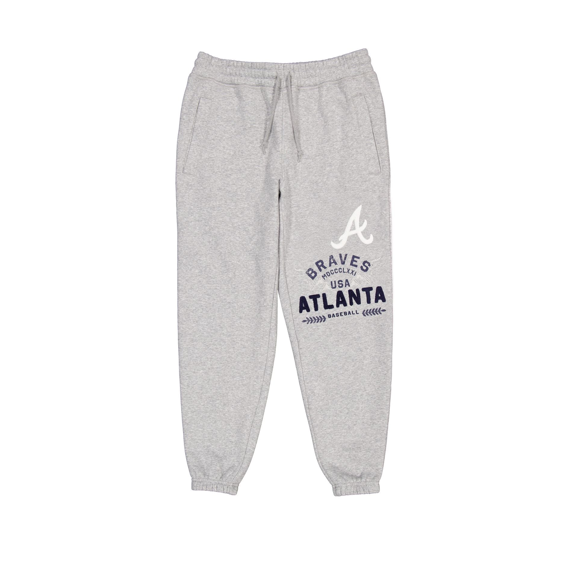 Atlanta Braves Heather Gray Varsity Sweatpants