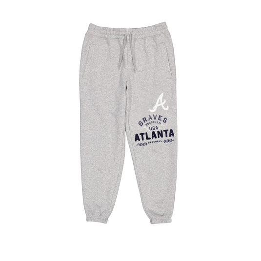 Atlanta Braves Heather Gray Varsity Sweatpants