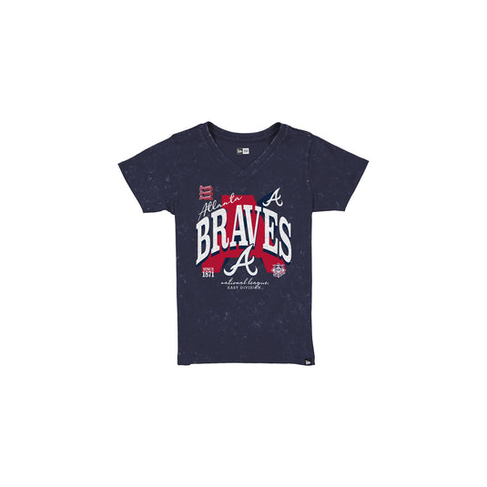 Atlanta Braves Girls Washed T-Shirt