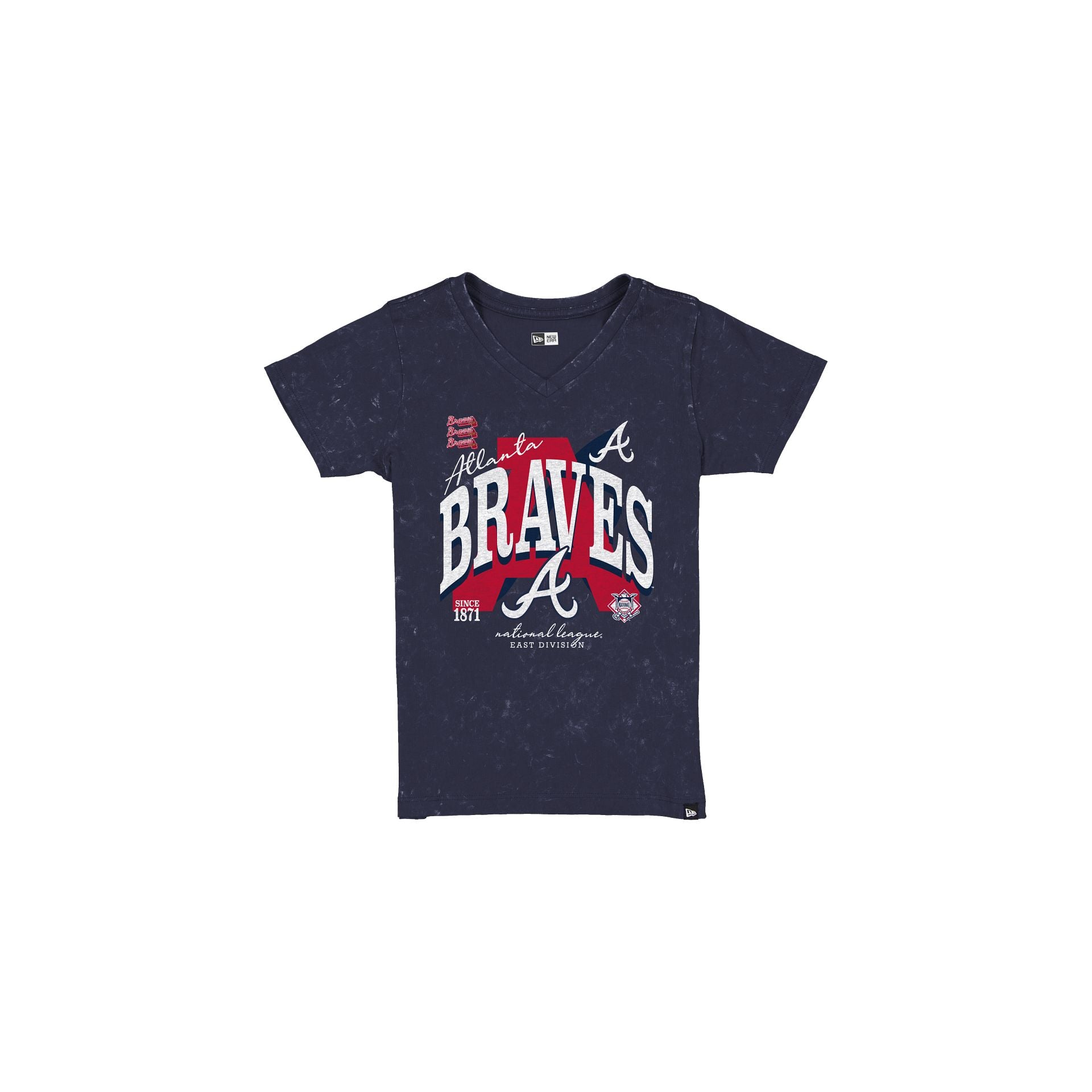 Atlanta Braves Girls Washed T-Shirt