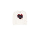 San Francisco 49ers Girls Sequin Heart Chrome White Crewneck