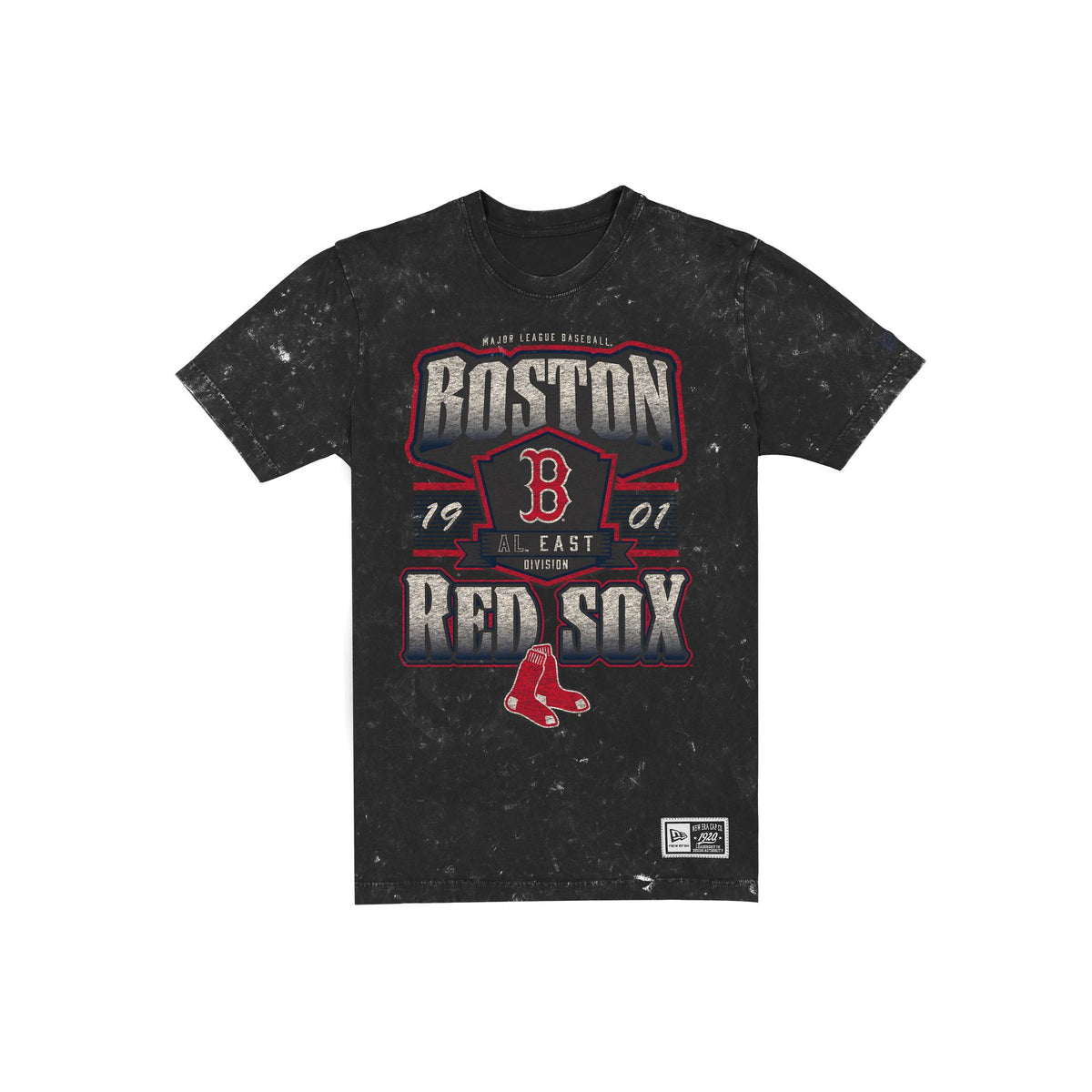 Boston Red Sox Throwback Washed Graphic Black T-Shirt