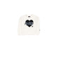 Las Vegas Raiders Girls Sequin Heart Chrome White Crewneck