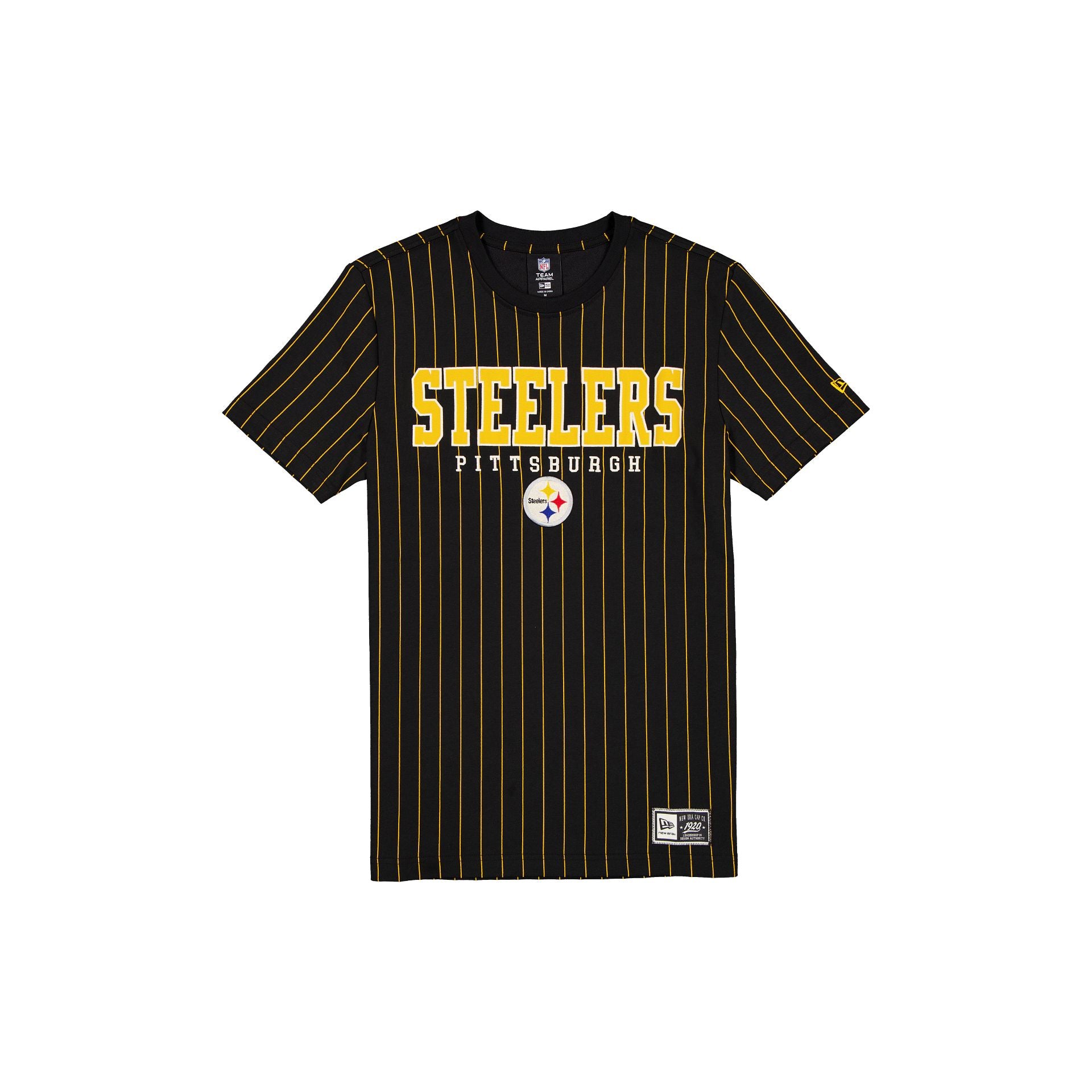 Pittsburgh Steelers Throwback Pinstripe Varsity T-Shirt