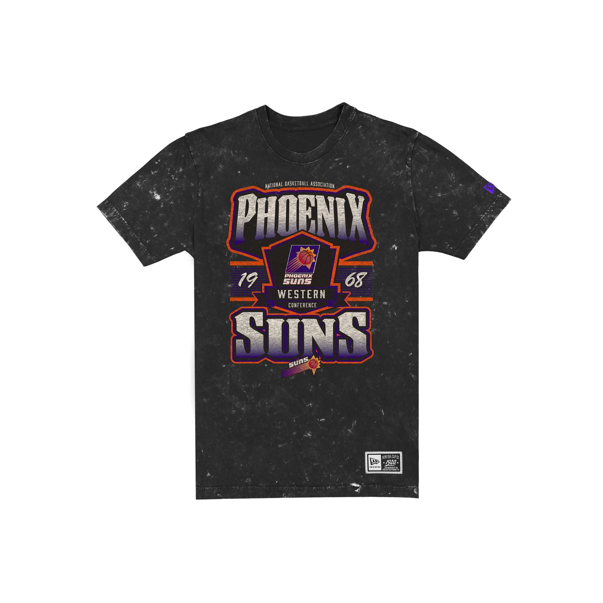 Phoenix Suns Throwback Washed Graphic Black T-Shirt