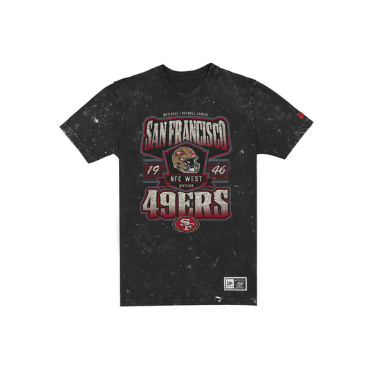 San Francisco 49ers Throwback Washed Graphic Black T-Shirt