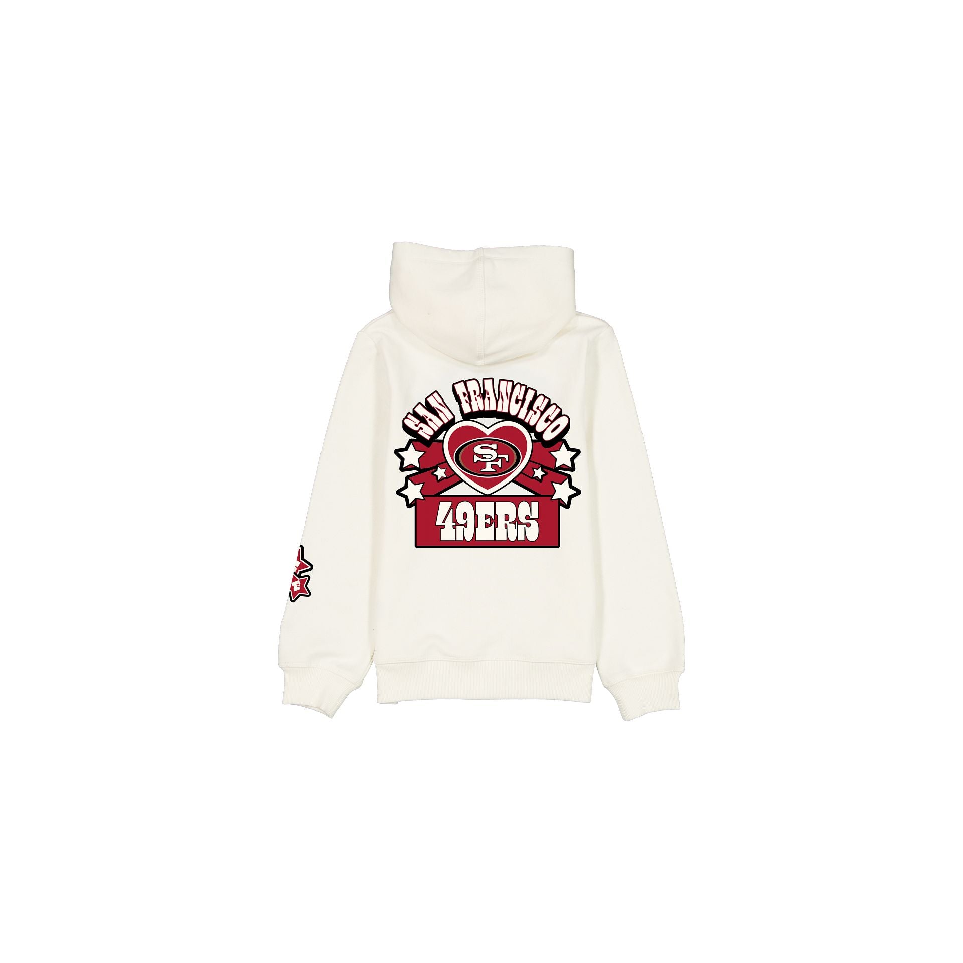San Francisco 49ers Girls Chrome White Full-Zip Hoodie