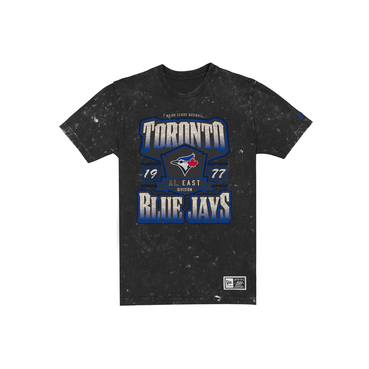 Toronto Blue Jays Throwback Washed Graphic Black T-Shirt