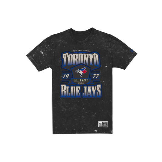 Toronto Blue Jays Throwback Washed Graphic Black T-Shirt