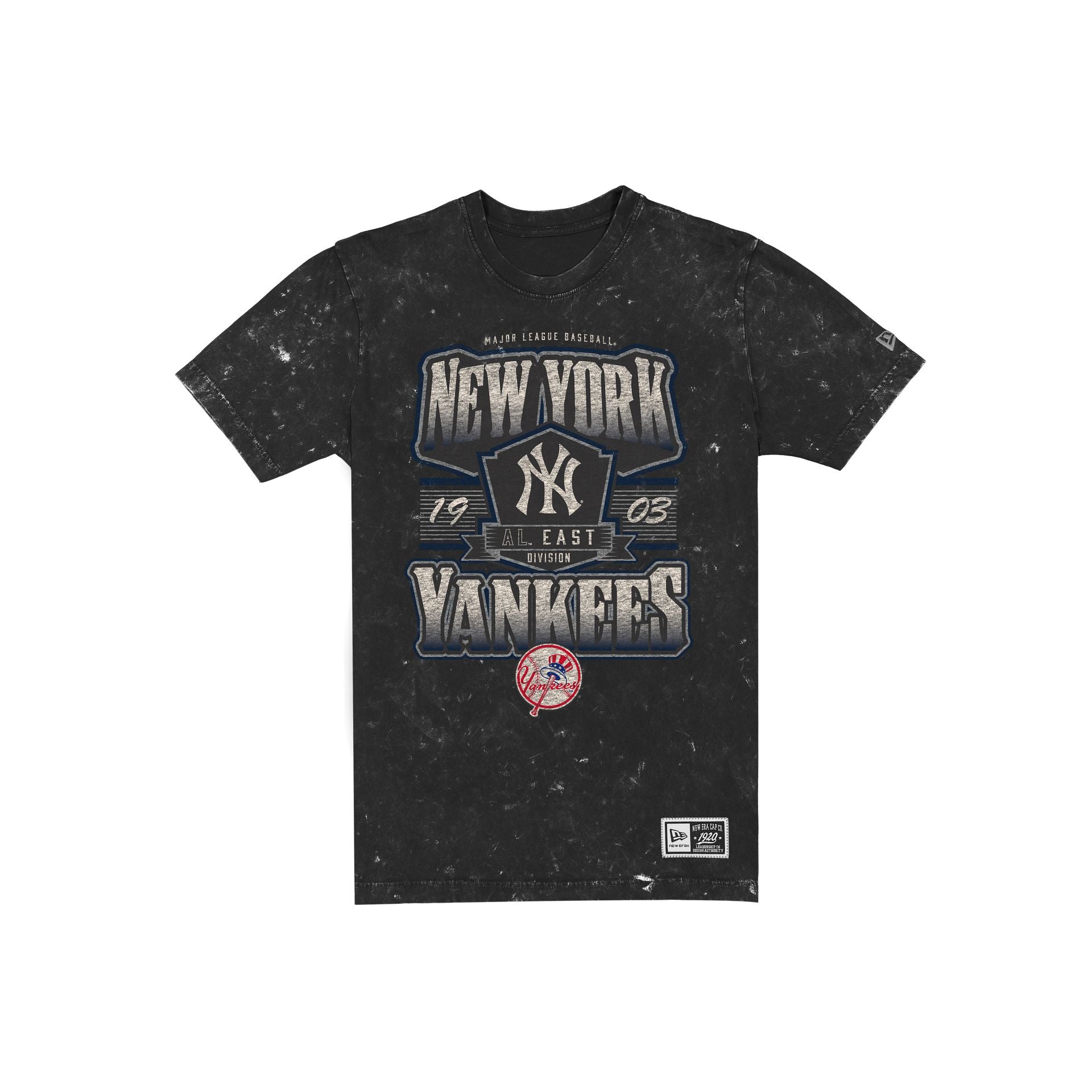 New York Yankees Throwback Washed Graphic Black T-Shirt