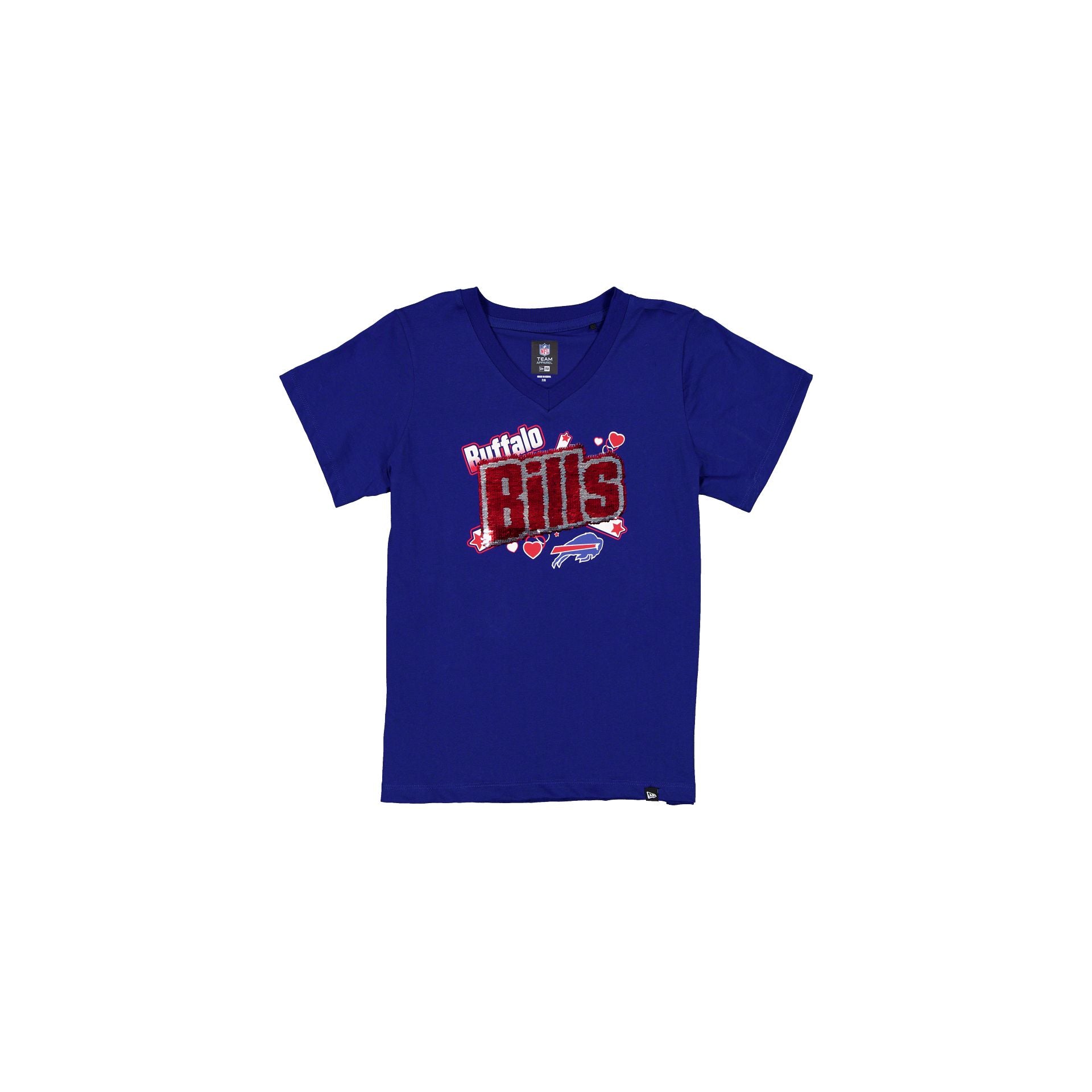 Buffalo Bills Girls Sequin Wordmark T-Shirt