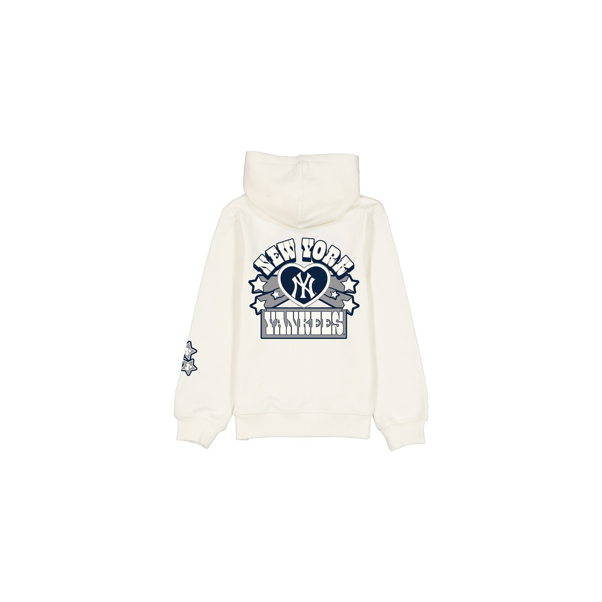 New York Yankees Girls Chrome White Full-Zip Hoodie