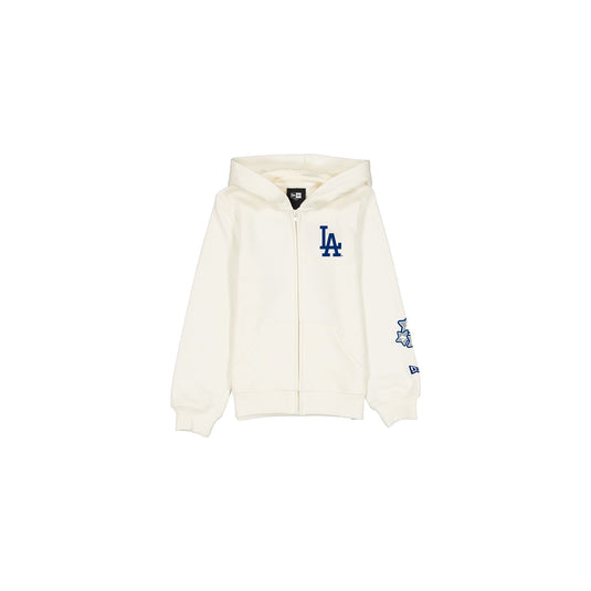 Los Angeles Dodgers Girls Chrome White Full-Zip Hoodie