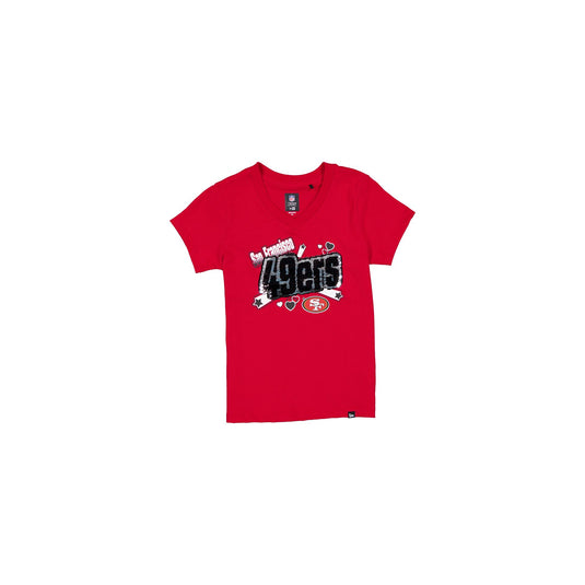 San Francisco 49ers Girls Sequin Wordmark T-Shirt