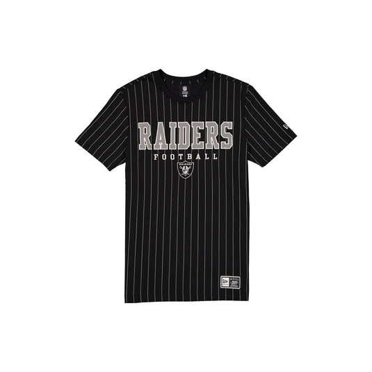 Las Vegas Raiders Throwback Pinstripe Varsity T-Shirt