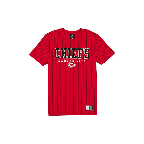 Kansas City Chiefs Throwback Pinstripe Varsity T-Shirt – New Era Cap