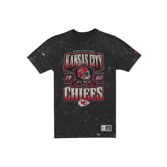 Kansas City Chiefs Throwback Washed Graphic Black T-Shirt