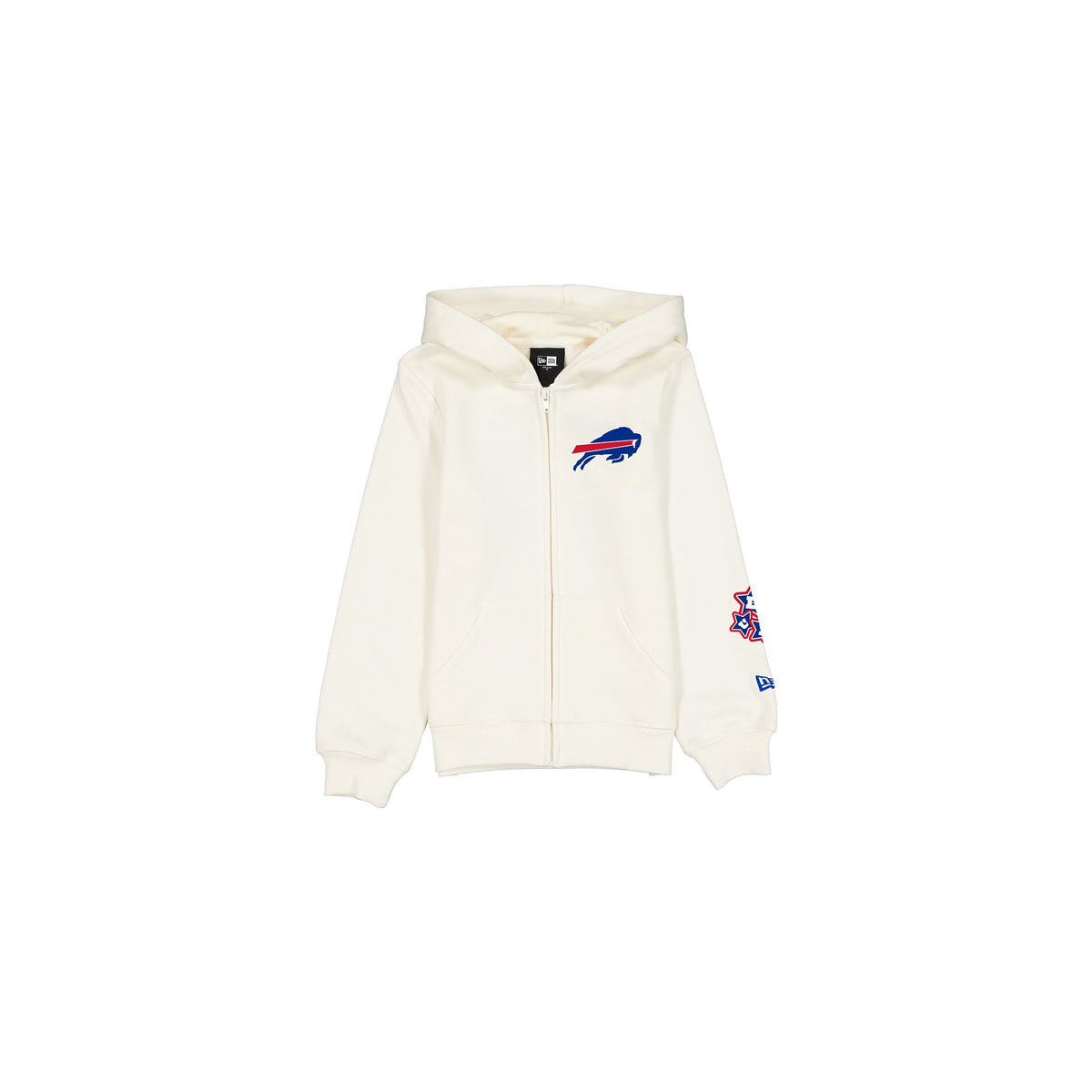 Buffalo Bills Girls Chrome White Full-Zip Hoodie