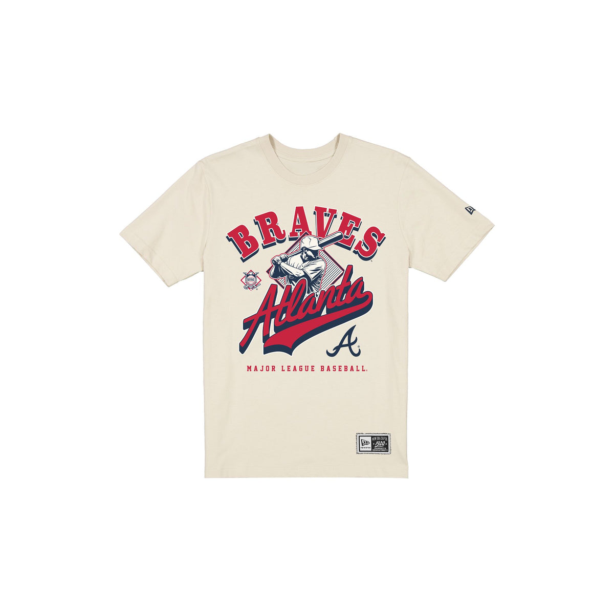 Atlanta Braves Throwback Batter Chrome White T-Shirt