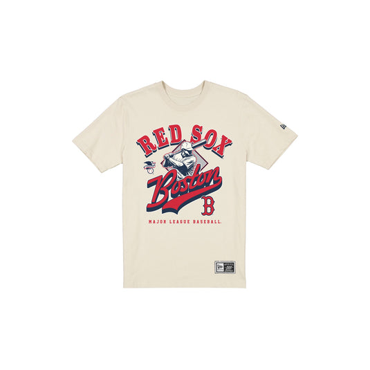 Boston Red Sox Throwback Batter Chrome White T-Shirt