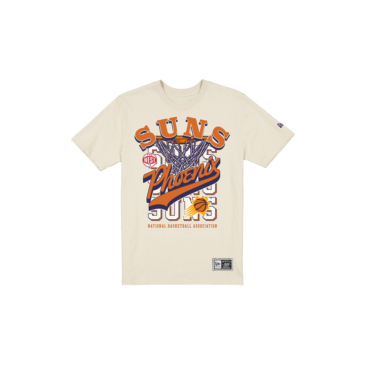 Phoenix Suns Throwback Net Chrome White T-Shirt