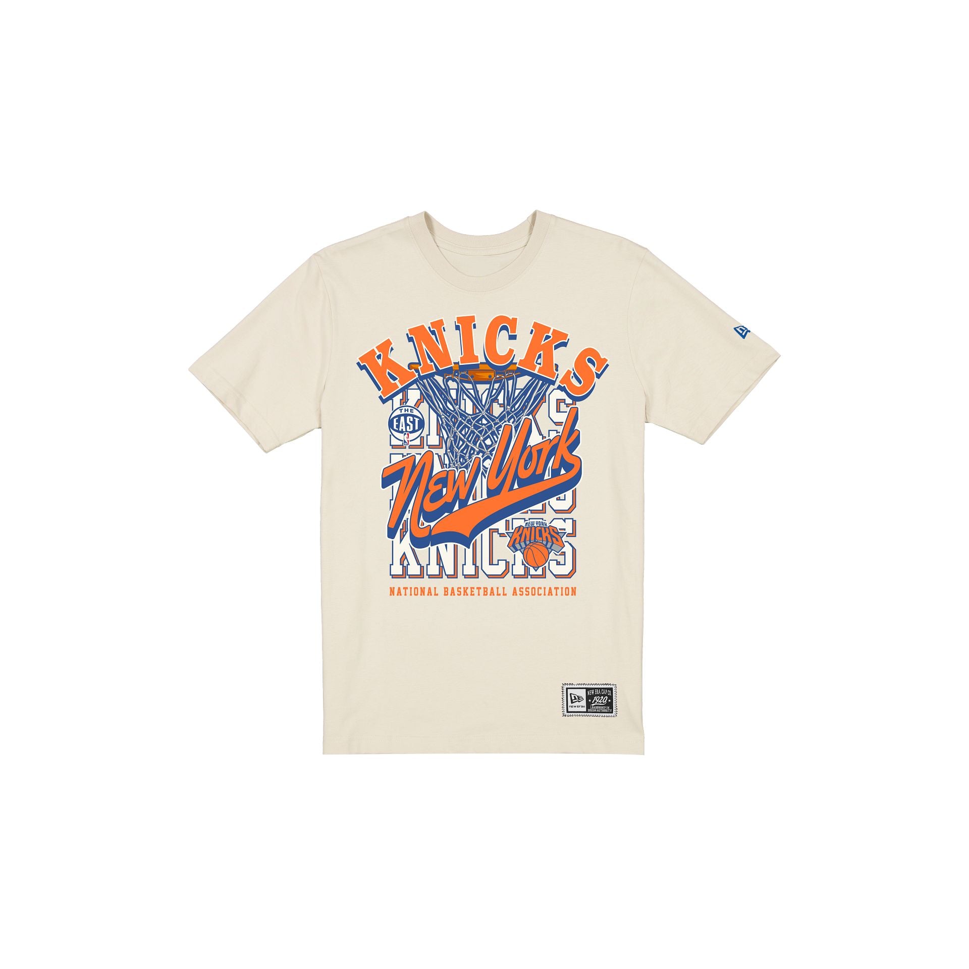 New York Knicks Throwback Net Chrome White T-Shirt