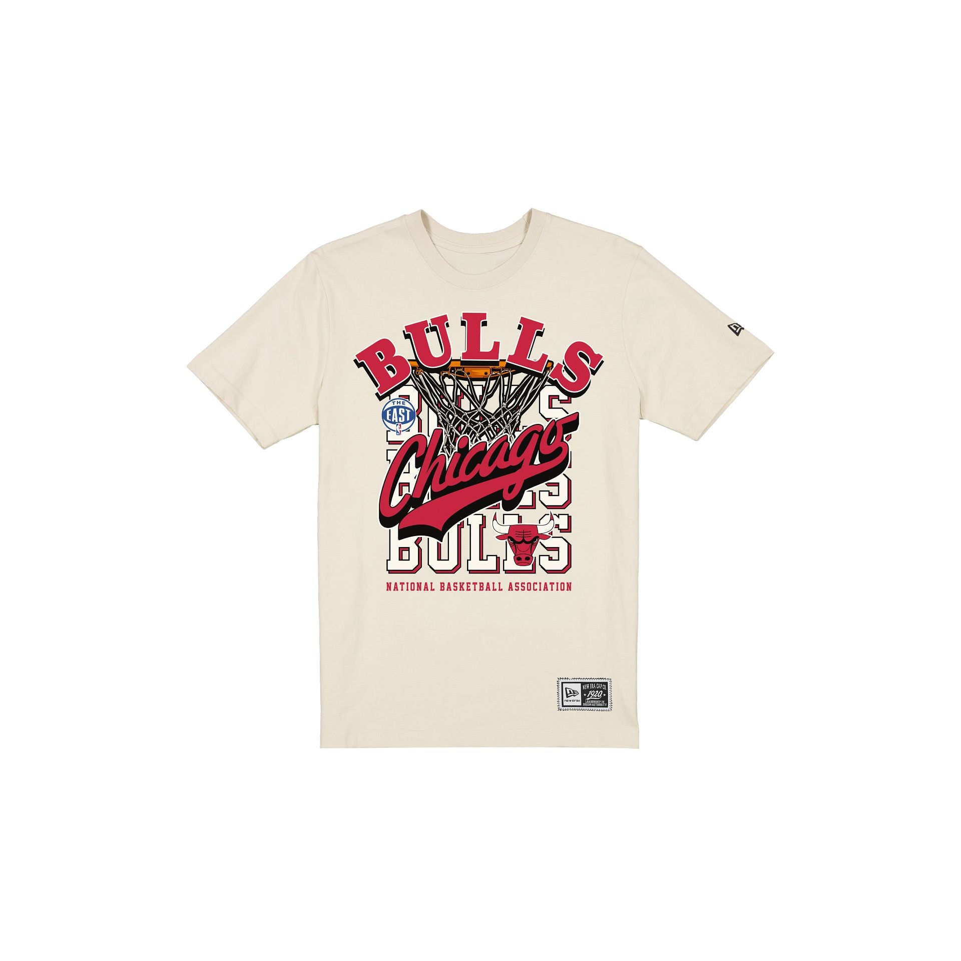 Chicago Bulls Throwback Net Chrome White T-Shirt