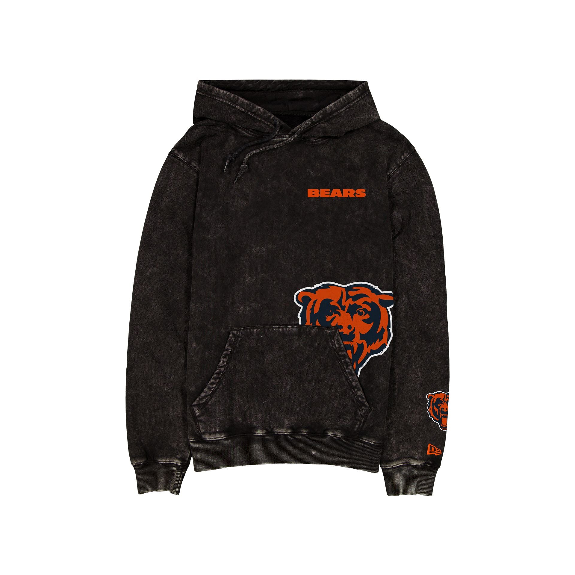 Chicago Bears Logo Washed Black Hoodie