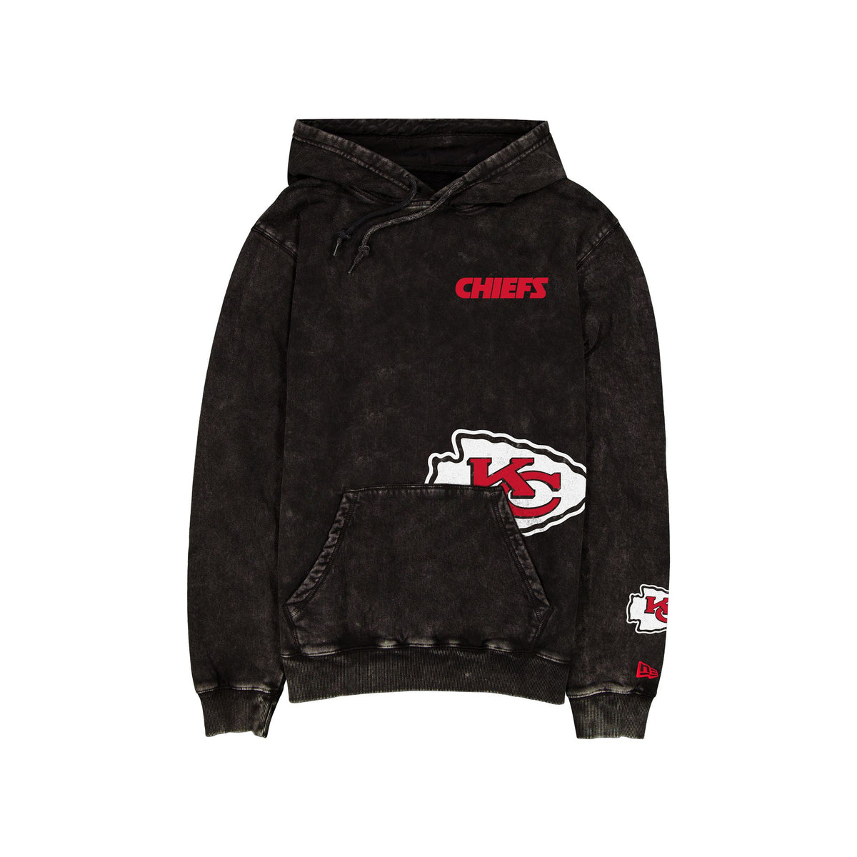 Kansas City Chiefs Logo Washed Black Hoodie