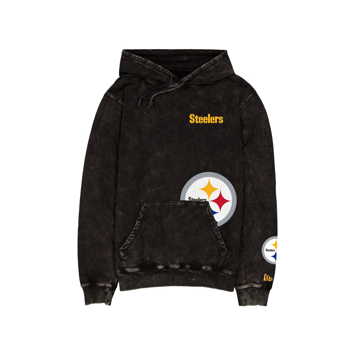 Pittsburgh Steelers Logo Washed Black Hoodie