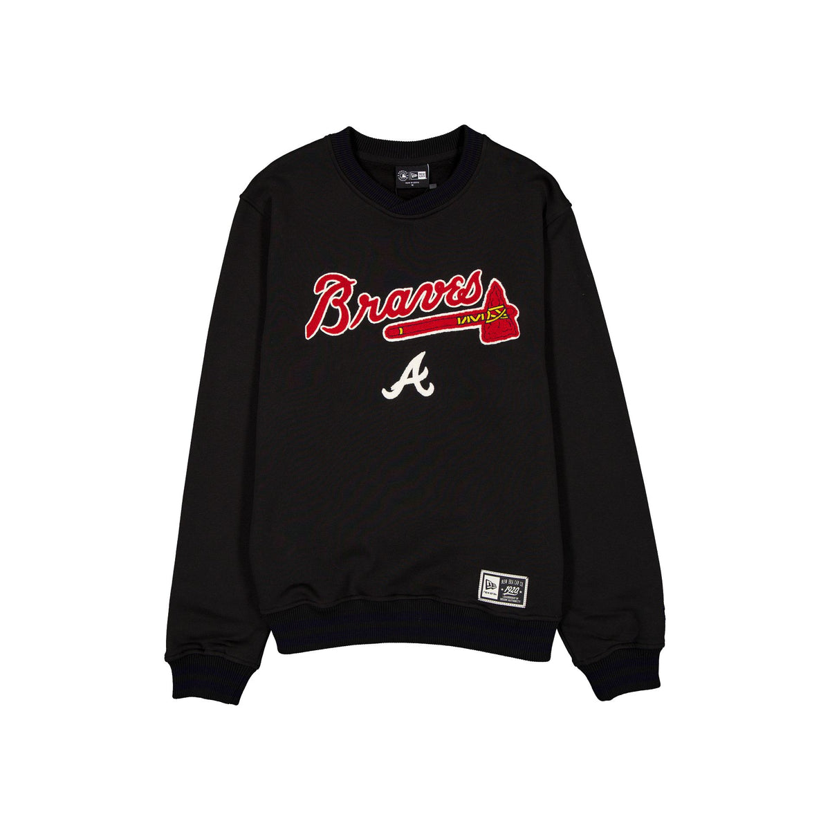 Atlanta Braves Throwback Boucle Black Crewneck