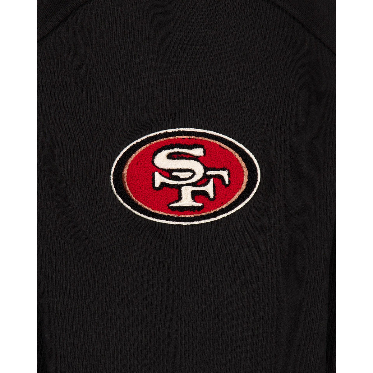 San Francisco 49ers Throwback Boucle Black Crewneck