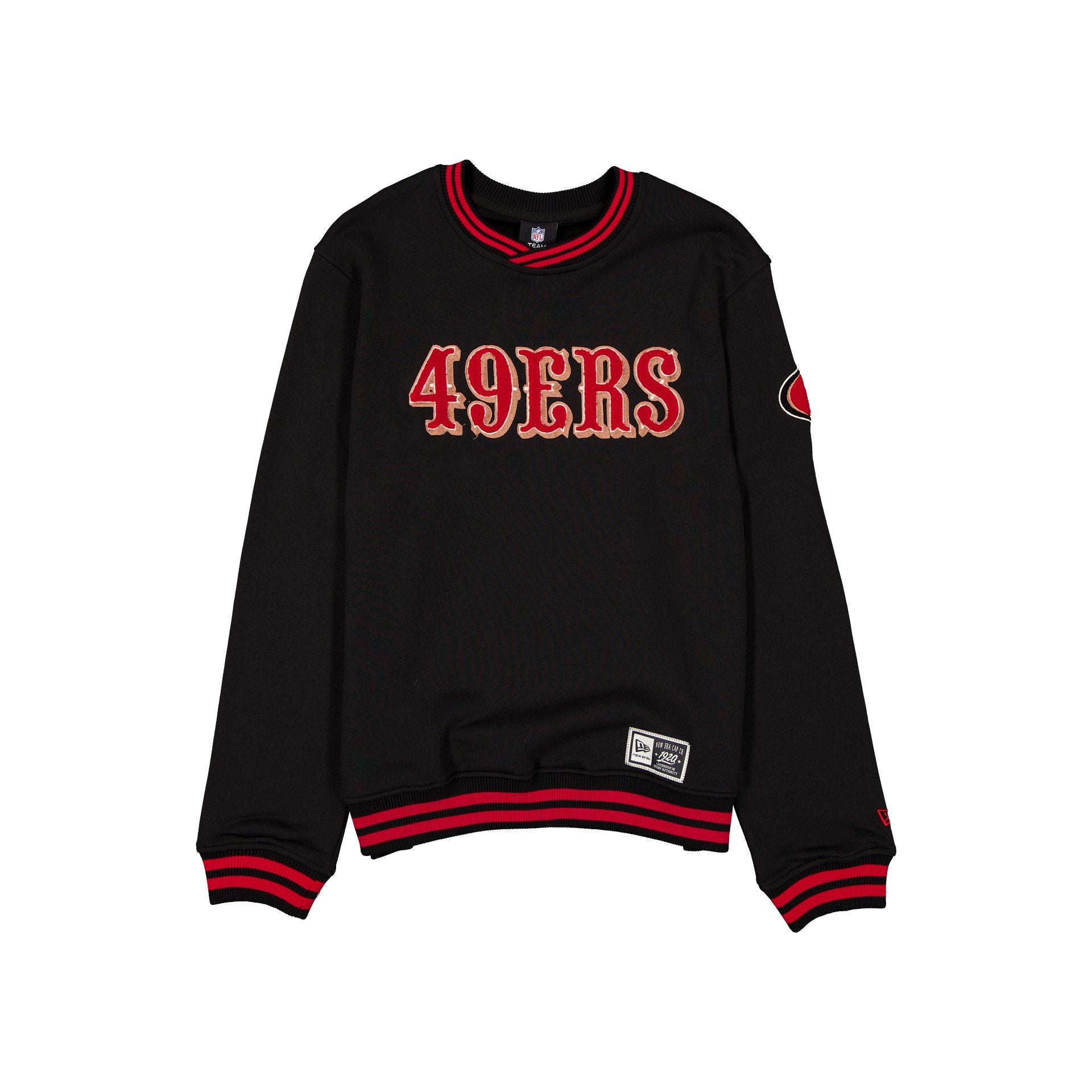 San Francisco 49ers Throwback Boucle Black Crewneck