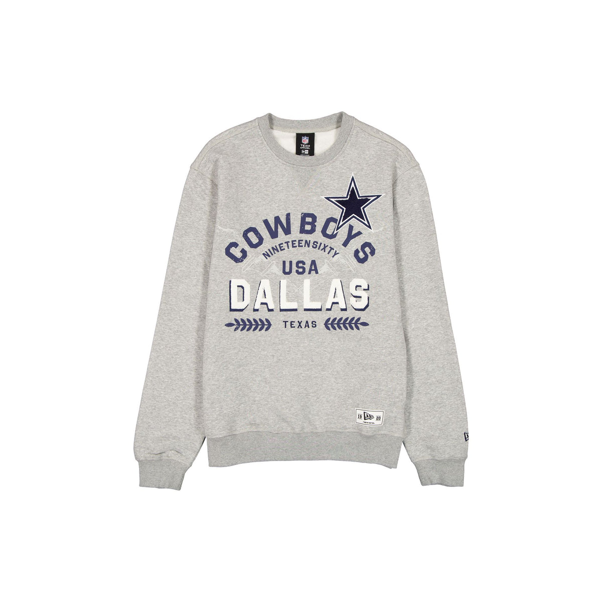 Dallas Cowboys Laurel Heather Gray Crewneck