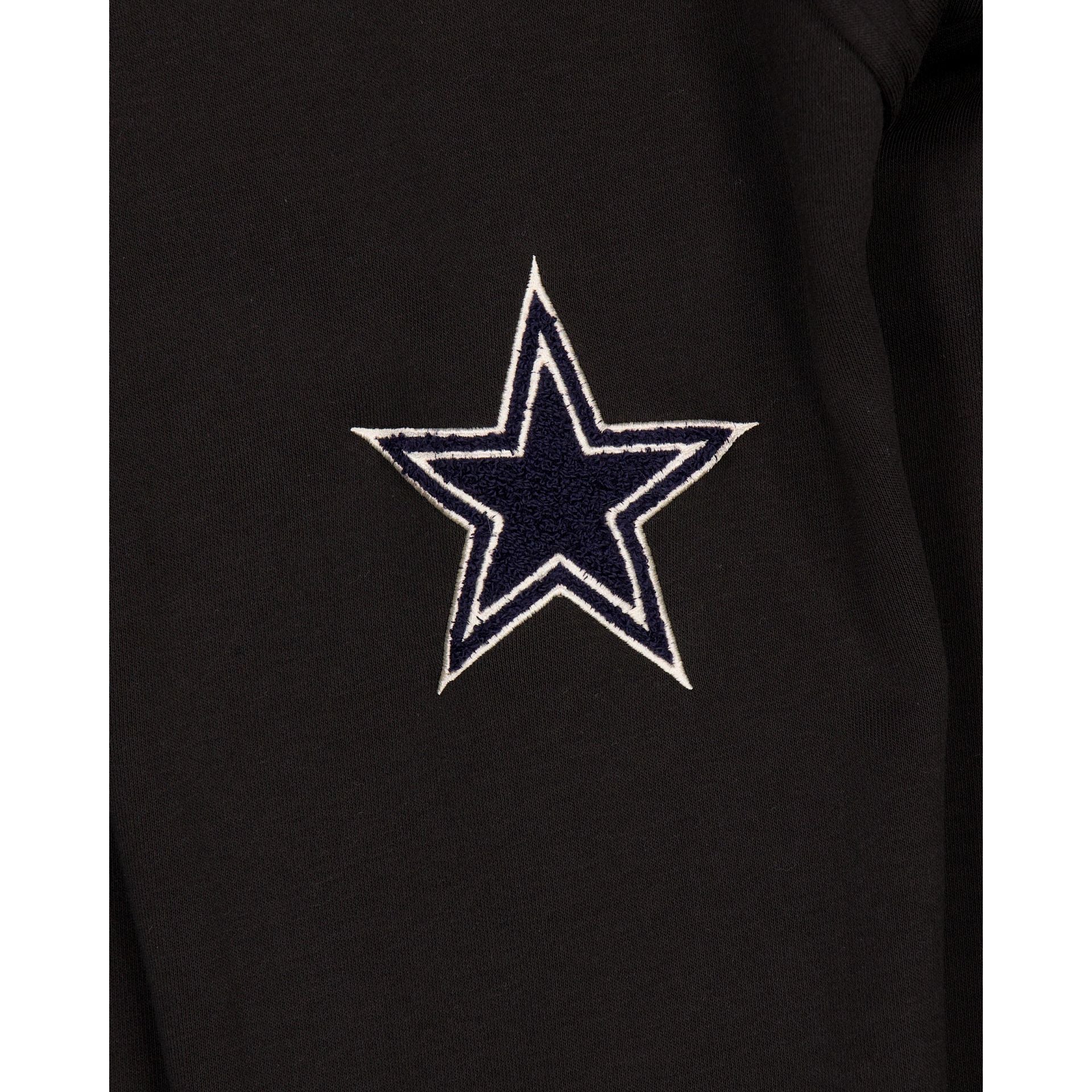 Dallas Cowboys Throwback Boucle Black Crewneck