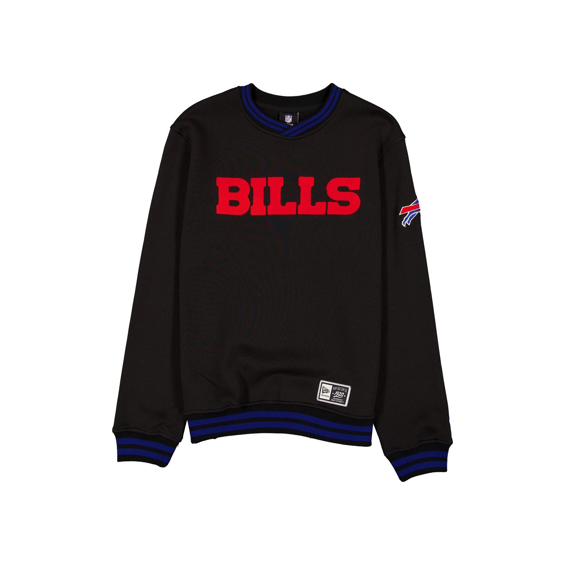 Buffalo Bills Throwback Boucle Black Crewneck