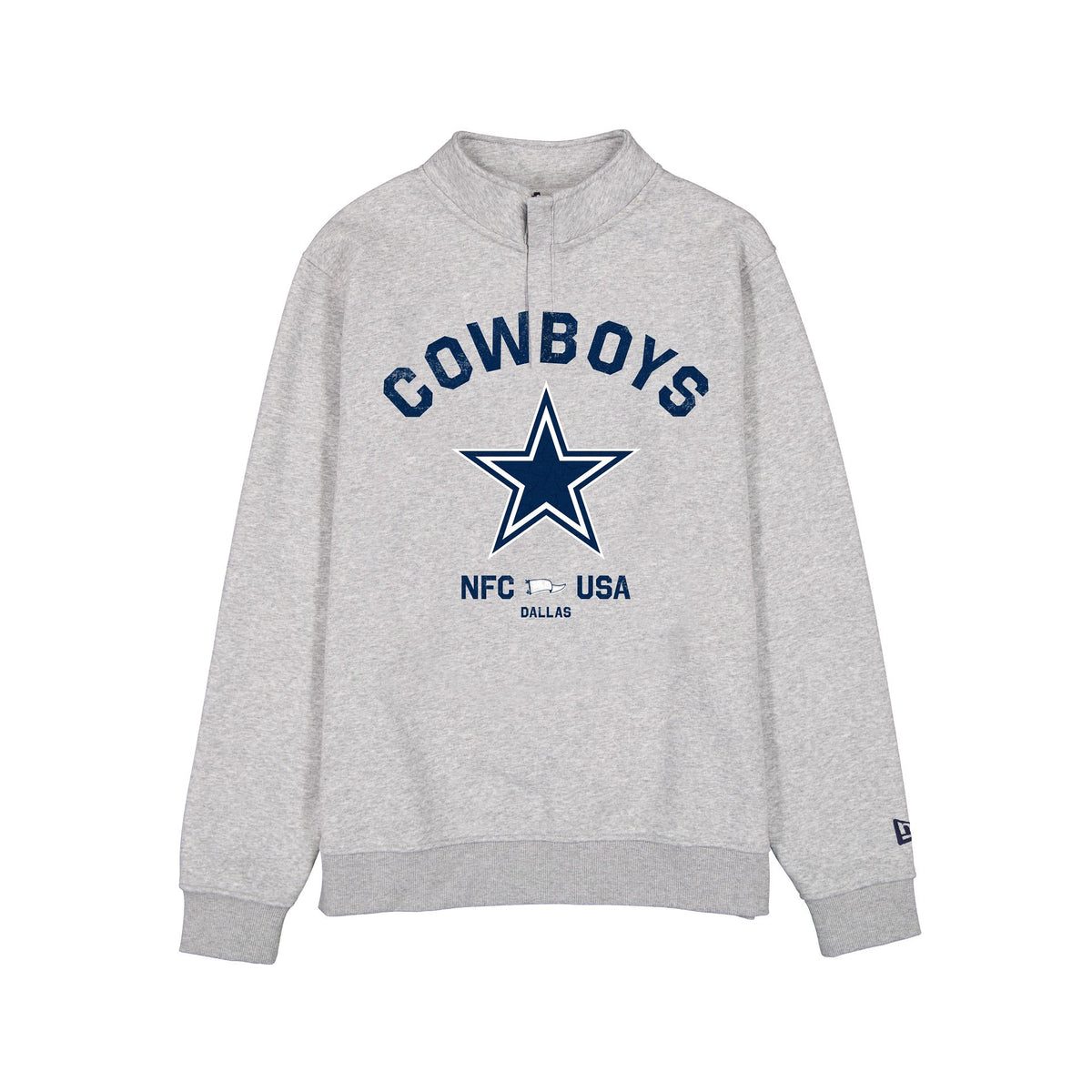 Dallas Cowboys Heather Gray Quarter Zip