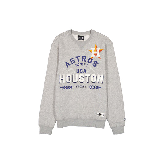 Houston Astros Laurel Heather Gray Crewneck