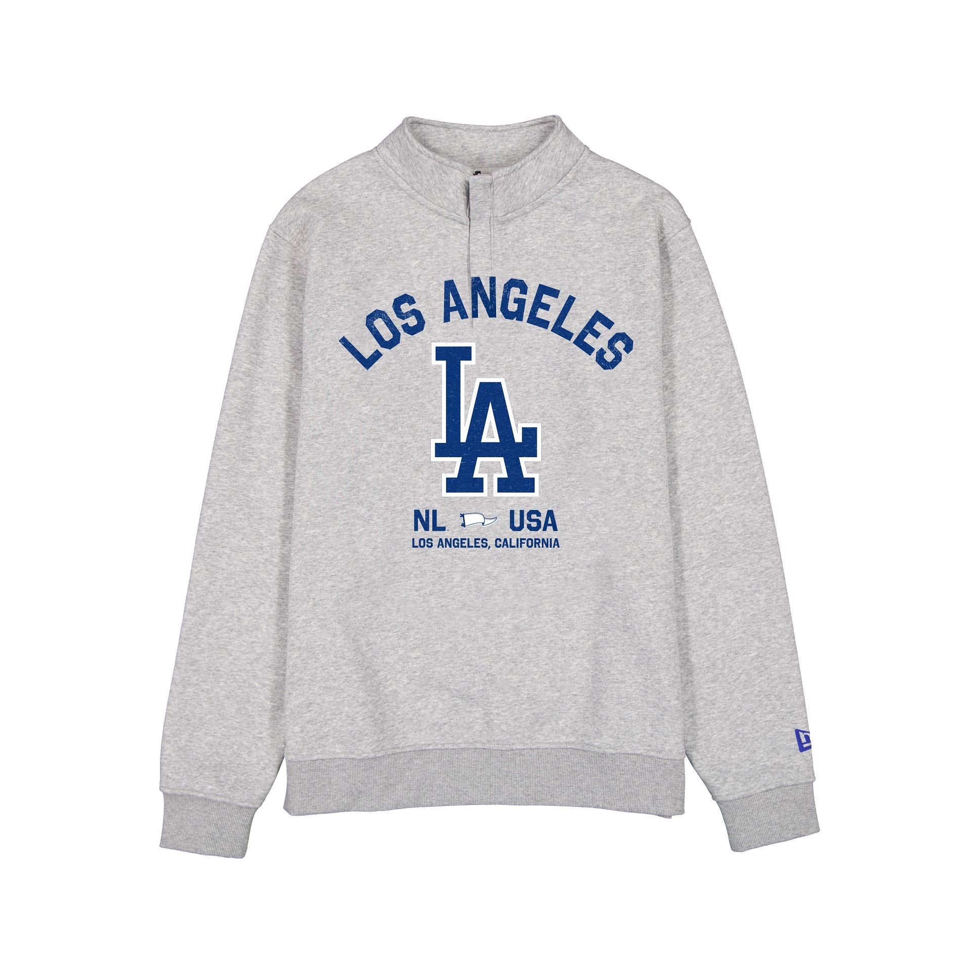 Los Angeles Dodgers Heather Gray Quarter Zip