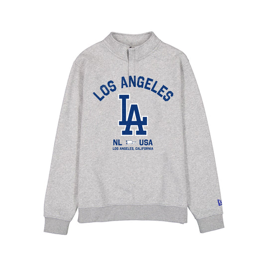 Los Angeles Dodgers Heather Gray Quarter Zip