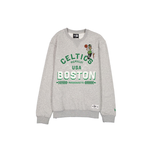 Boston Celtics Laurel Heather Gray Crewneck