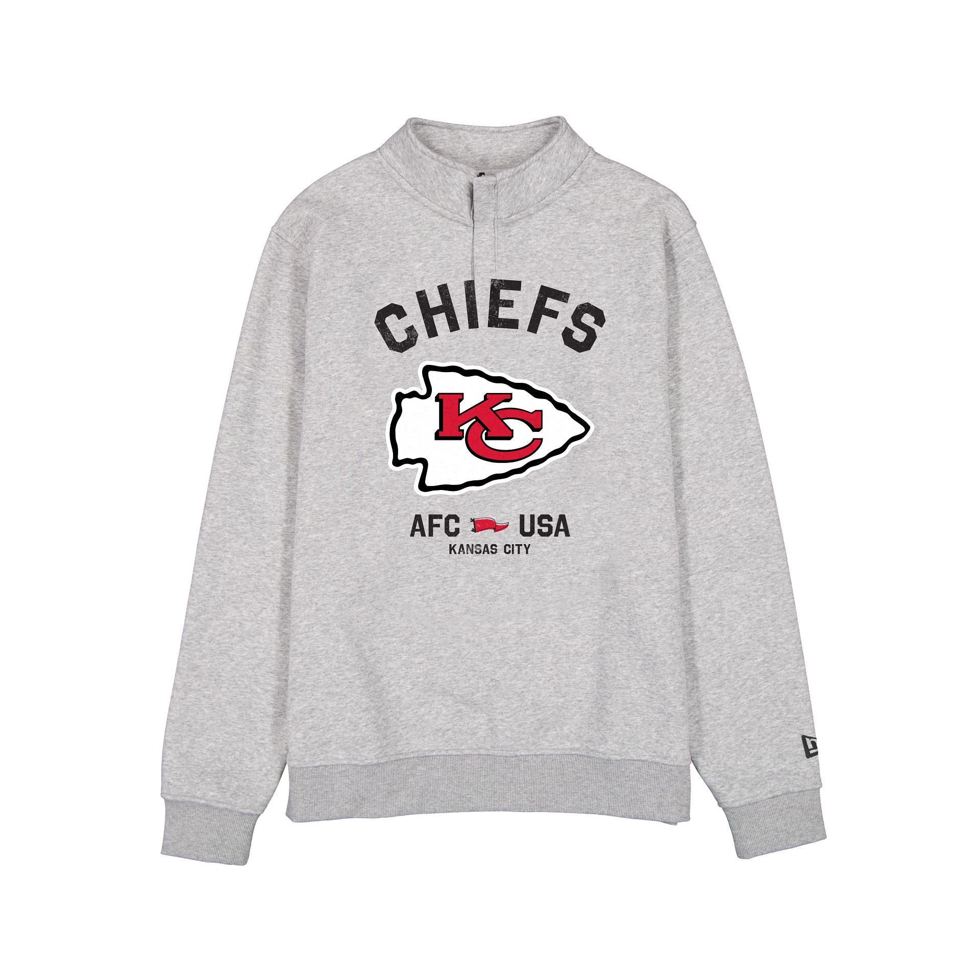 Kansas City Chiefs Heather Gray Quarter Zip
