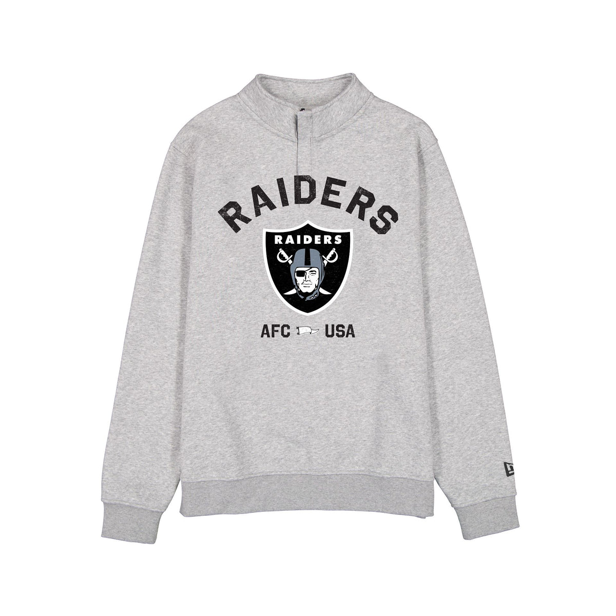 Las Vegas Raiders Heather Gray Quarter Zip