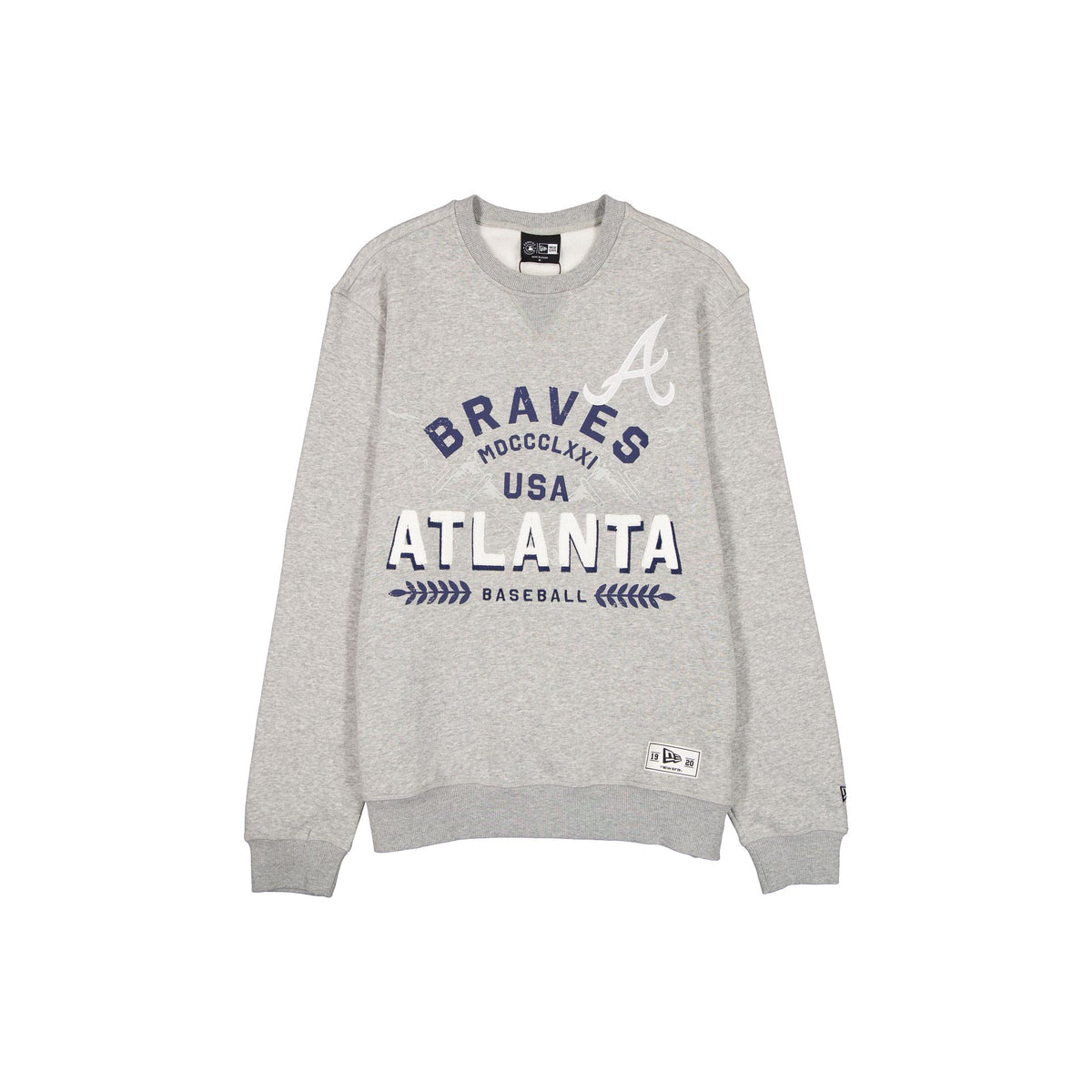 Atlanta Braves Laurel Heather Gray Crewneck