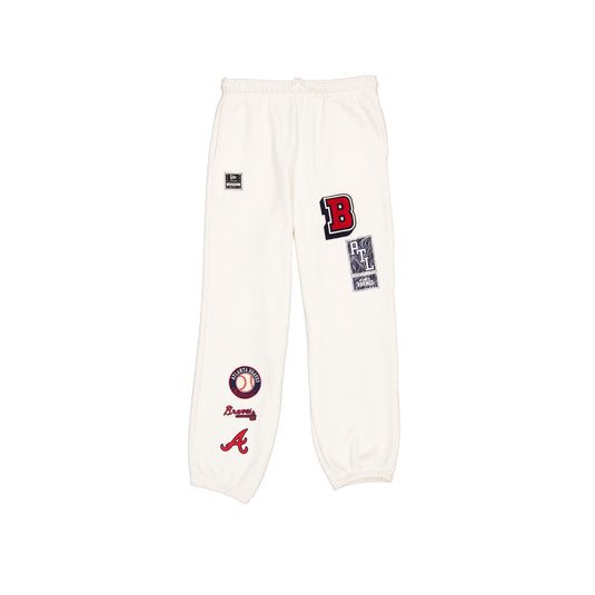 Atlanta Braves Women's Chrome White Varsity Sweatpants