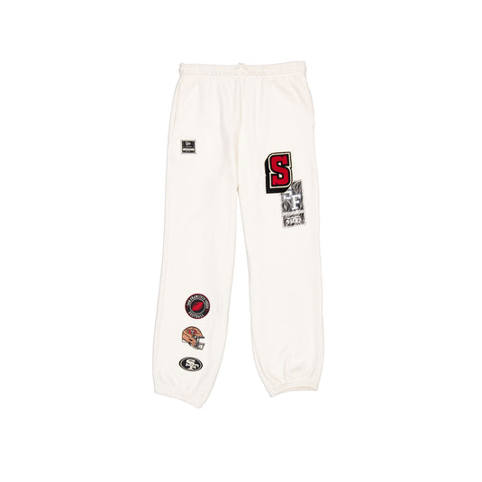 San Francisco 49ers Women's Chrome White Varsity Sweatpants