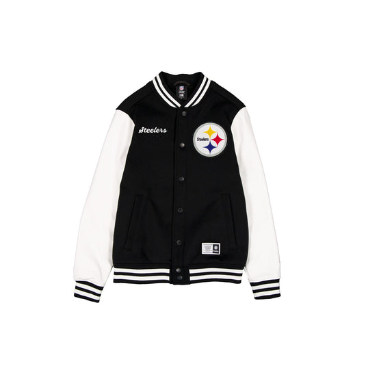 Pittsburgh Steelers Black & White Varsity Jacket