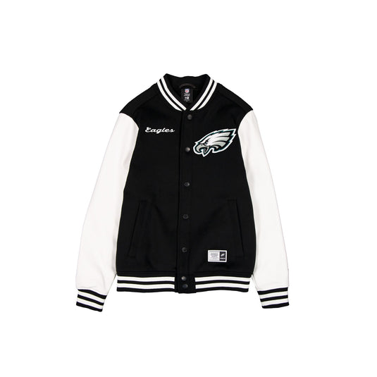 Philadelphia Eagles Black & White Varsity Jacket