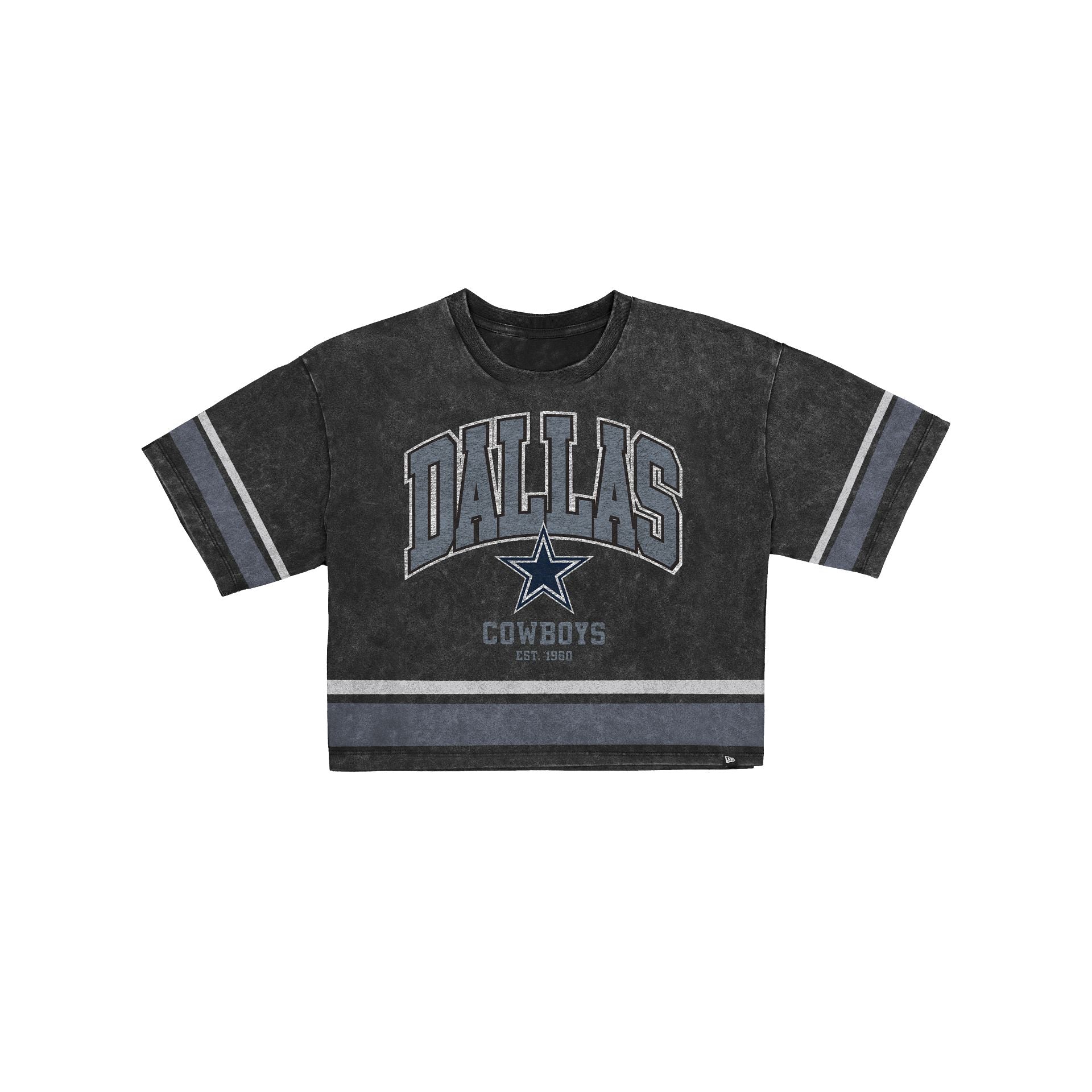 Dallas Cowboys Women's Vintage Stripe Cropped T-Shirt